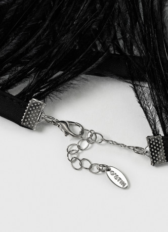 Колье из натуральных перьев