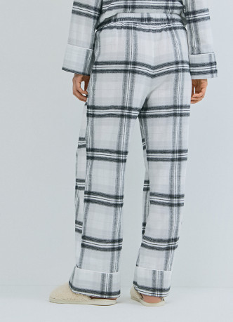 Пижамные брюки в клетку из фланели
