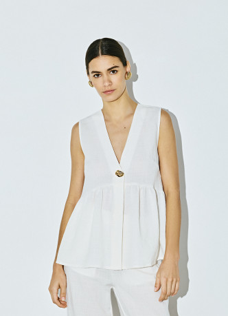 Топ из вискозы с застёжкой