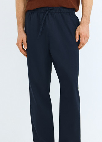 Брюки изо льна и хлопка