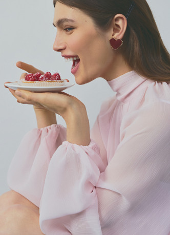 Серьги в форме сердца