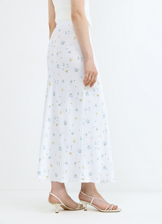 Юбка миди с цветочным принтом