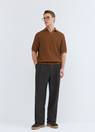 Поло из текстурной ткани