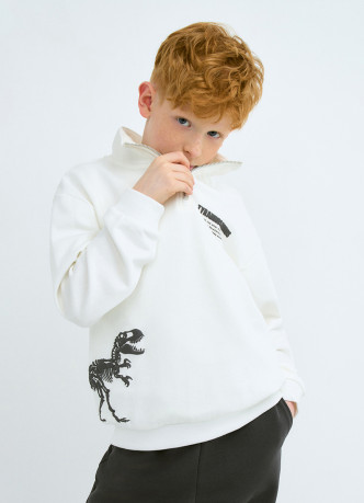 Свитшот с воротником-стойкой на молнии для мальчиков