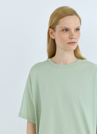 Хлопковая футболка свободного кроя