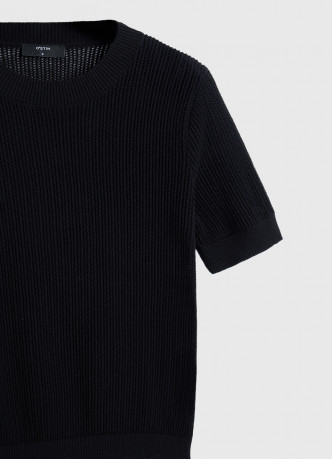 Ажурный джемпер с коротким рукавом