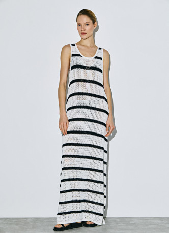 Миди-платье ажурной вязки