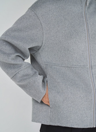 Бомбер из пальтовой ткани