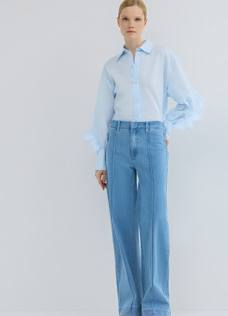 Широкие джинсы со стрелками