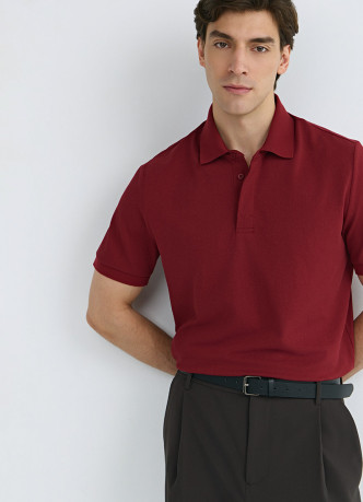 Поло из двуцветного пике