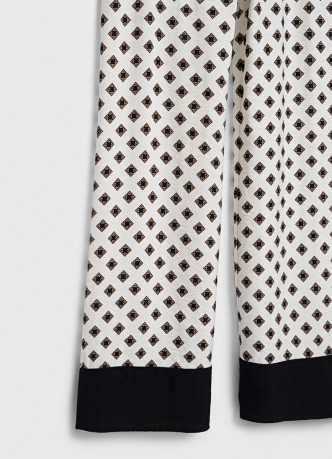 Прямые брюки с принтом