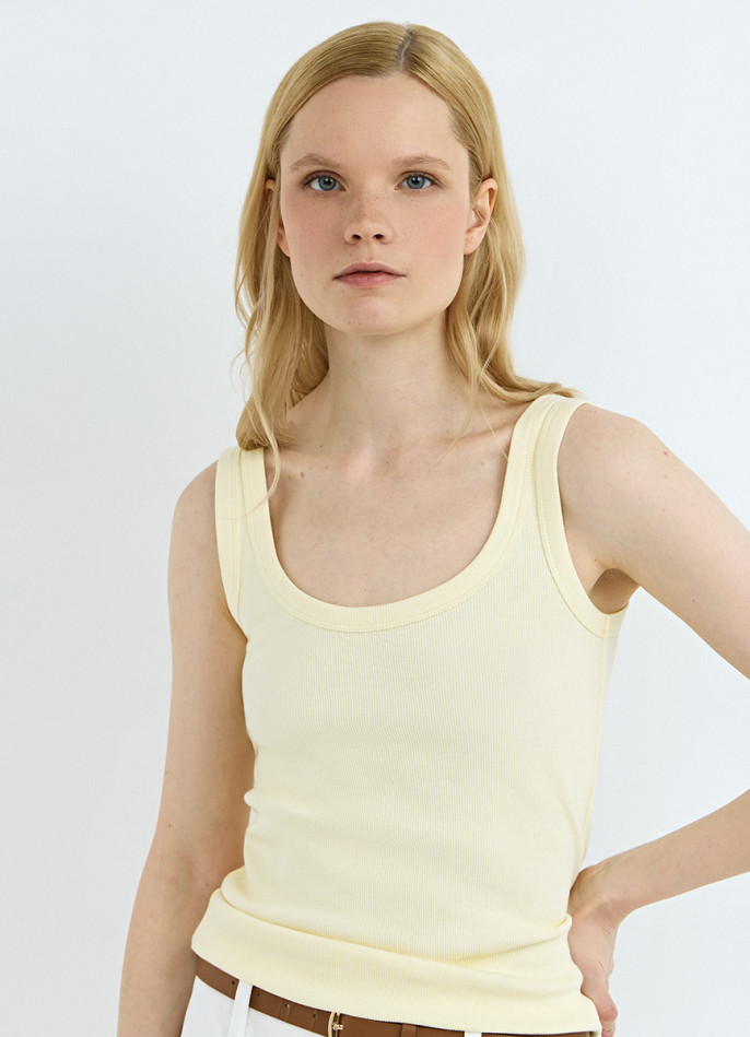 Базовая майка в рубчик