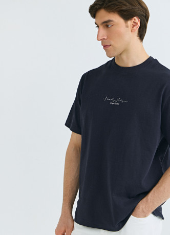 Футболка из плотного хлопка с текстовым принтом