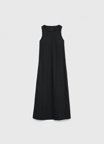 Платье А-силуэта из смесового льна