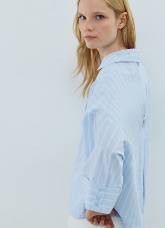 Рубашка в полоску с рукавом 3/4