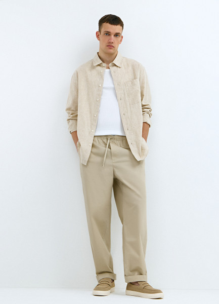 

Брюки из микротвила, Бежевый