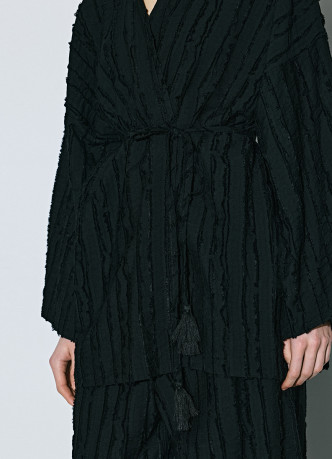 Укороченное кимоно с поясом из декоративной ткани