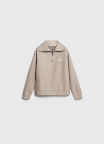 Толстовка с воротником-стойкой на молнии