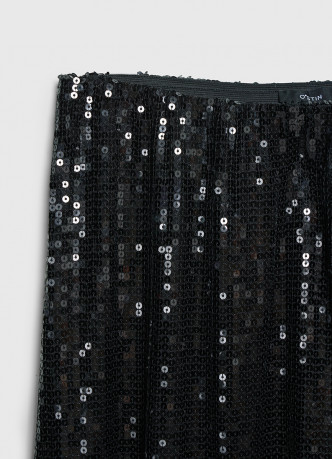 Прямая юбка с пайетками