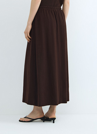 Юбка изо льна с поясом на кулиске