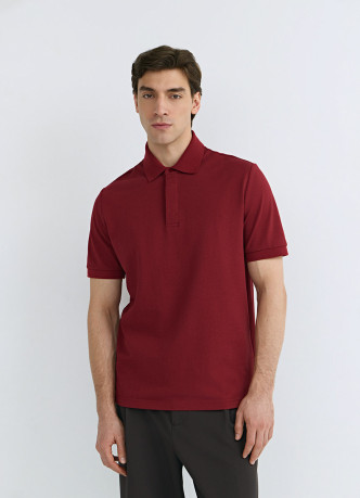 Поло из двуцветного пике