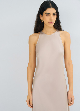 Сатиновое платье макси