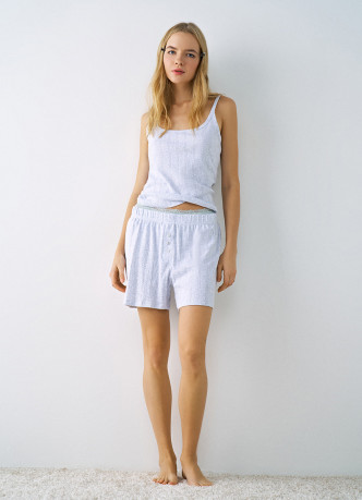 Пижамные шорты из ажурного трикотажа