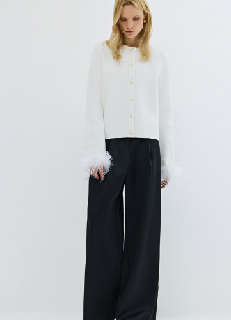 Атласные прямые брюки