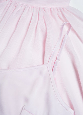 Платье мини с рюшами