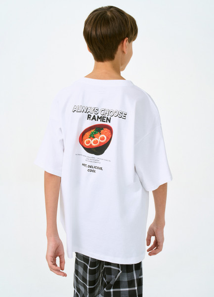 Футболка пижамная с принтом для мальчиков Белый 999₽