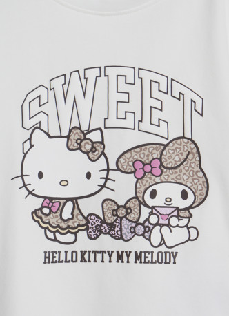 Футболка с принтом Hello Kitty для девочек