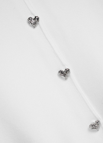 Кардиган с баской и фигурными пуговицами