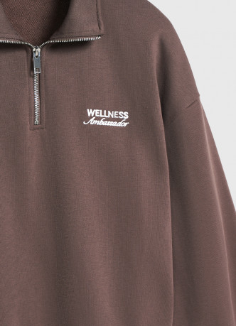 Толстовка с воротником-стойкой на молнии