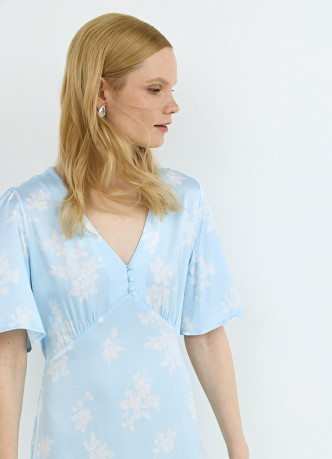 Платье миди с принтом