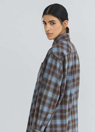 Рубашка в клетку из хлопка