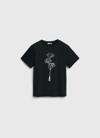 Футболка с цветочным декором