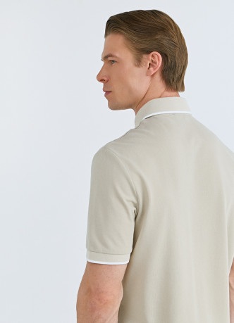 Поло из плотного шелковистого пике