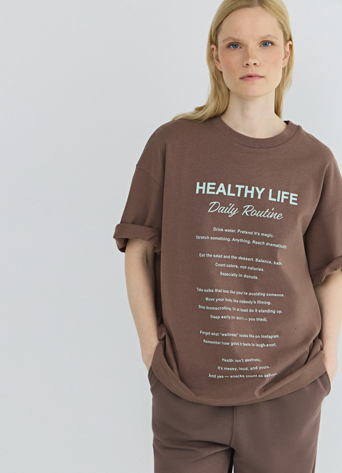 Футболка оверсайз с принтом