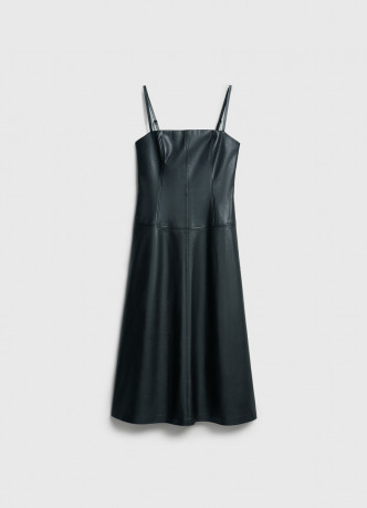 Платье-бюстье из искусственной кожи