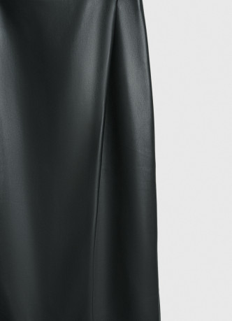 Юбка миди из искусственной кожи