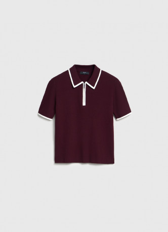 Джемпер с воротником поло на молнии