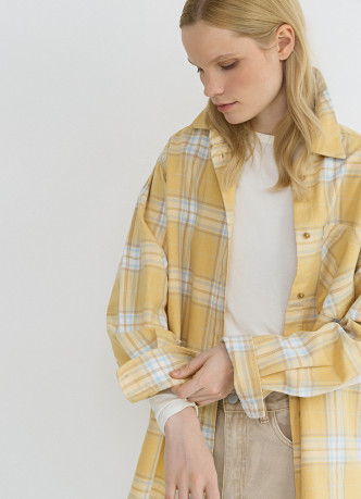 Рубашка в клетку из хлопка