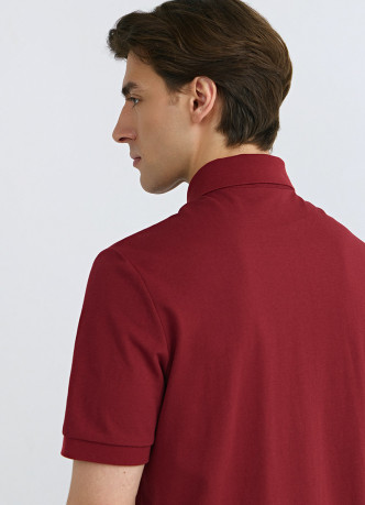 Поло из двуцветного пике