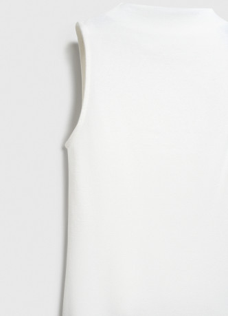 Топ из хлопка и модала с воротником-стойкой