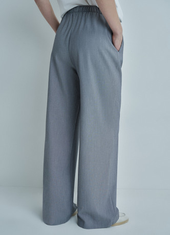 Прямые брюки с поясом на резинке