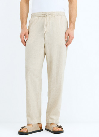 Брюки изо льна и хлопка