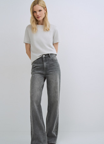 Широкие джинсы Wide leg с высокой посадкой