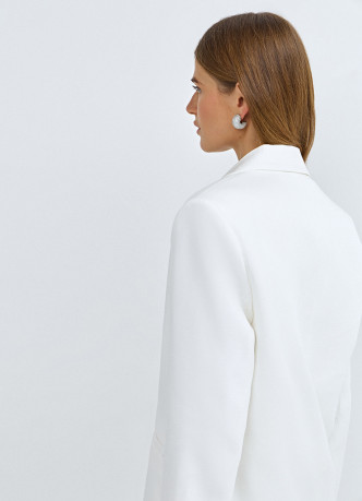 Двубортный жакет из лиоцелла и льна