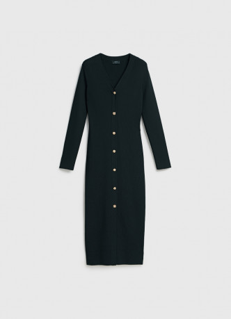 Вязаное облегающее платье