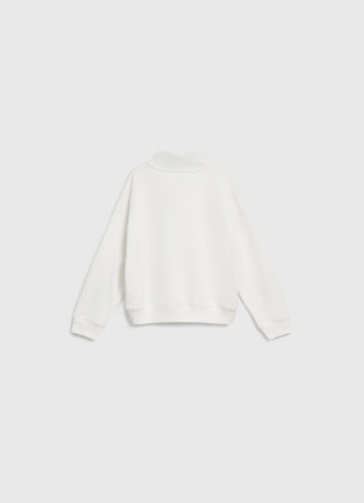 Свитшот с воротником-стойкой на молнии для девочек